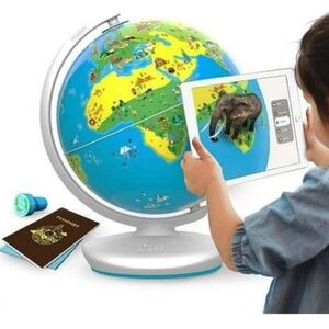 Interactive Learning Globe for Kids - Blue and Green
